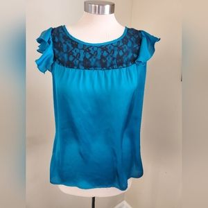 WORTHINGTON blue with lace top size small